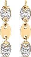Haus of Brilliance Gold Vermeil 1/10 Cttw Diamond Bold Disc Link Earring