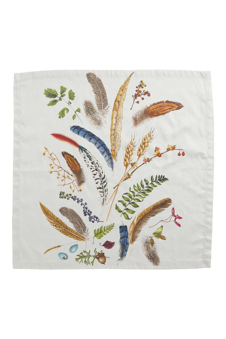 Forest Walk Set of 4 Cotton Sateen Napkins, Alternate, color, CAF AU LAIT