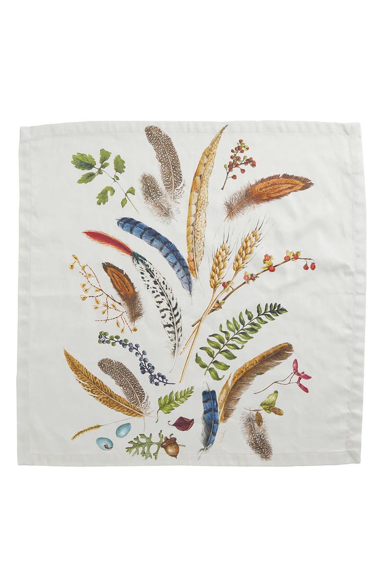 Juliska Forest Walk Set of 4 Cotton Sateen Napkins, Alternate, color, Cafe Au Lait