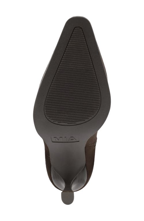 Mia Aletta Pointed Toe Bootie In Brown