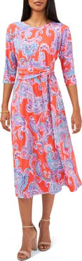 Chaus Tie Front Midi Dress