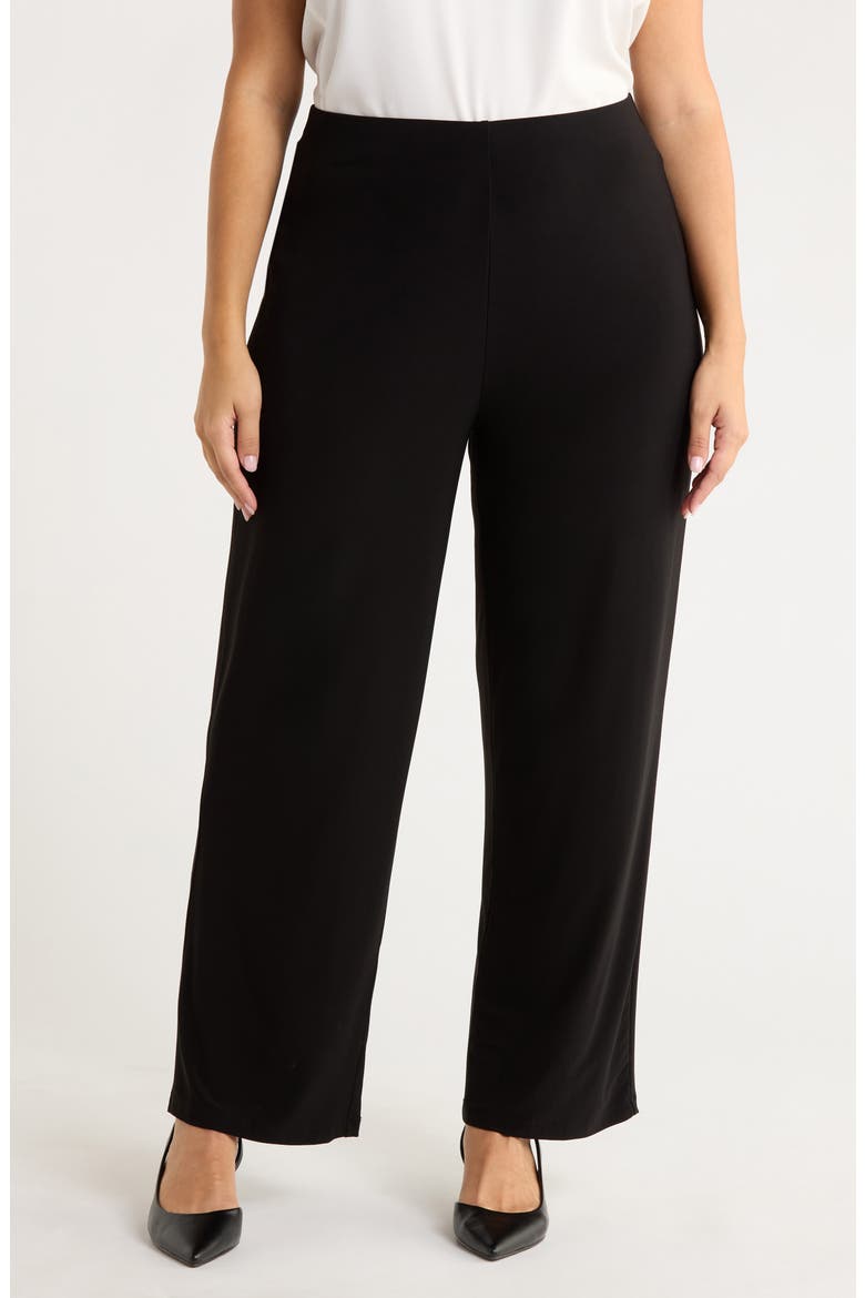 Stretch Knit Pull-On Pants, Main, color, ANNE BLACK