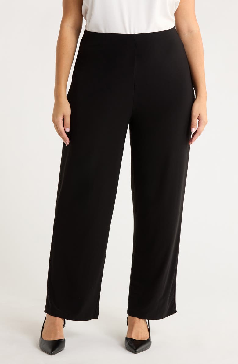 AK ANNE KLEIN Stretch Knit Pull-On Pants, Main, color, Anne Black