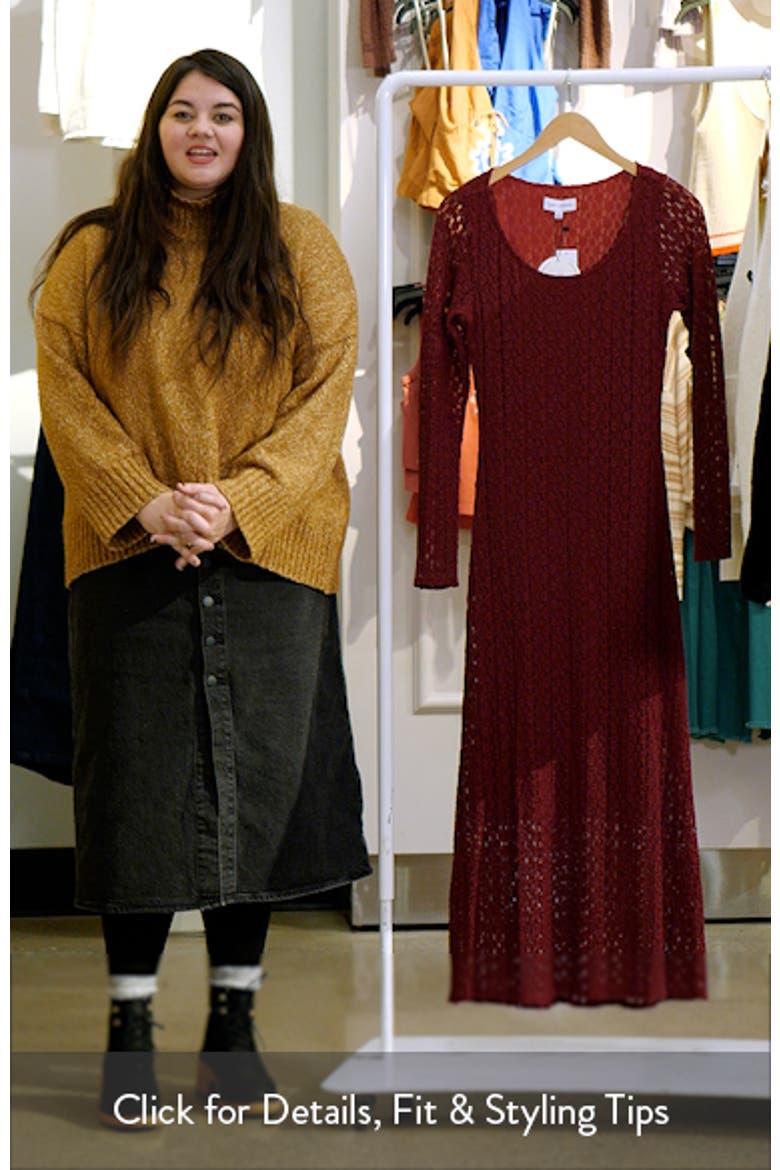 Sistine Tale Long Sleeve Open Stitch Maxi Dress video
