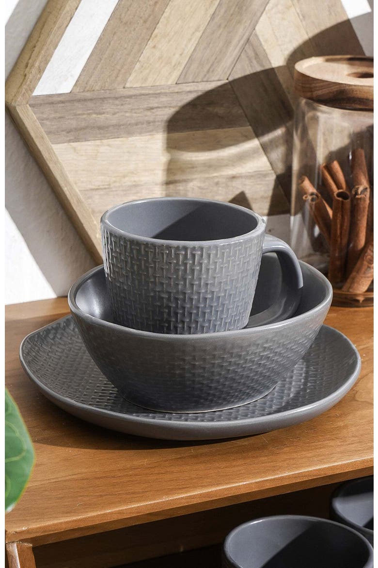 Abigael Stoneware 4-Piece Bowl Set, Alternate, color, Gray