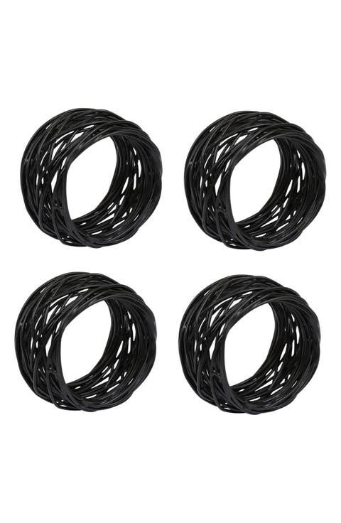 Bird Nest Set of 4 Napkin Rings