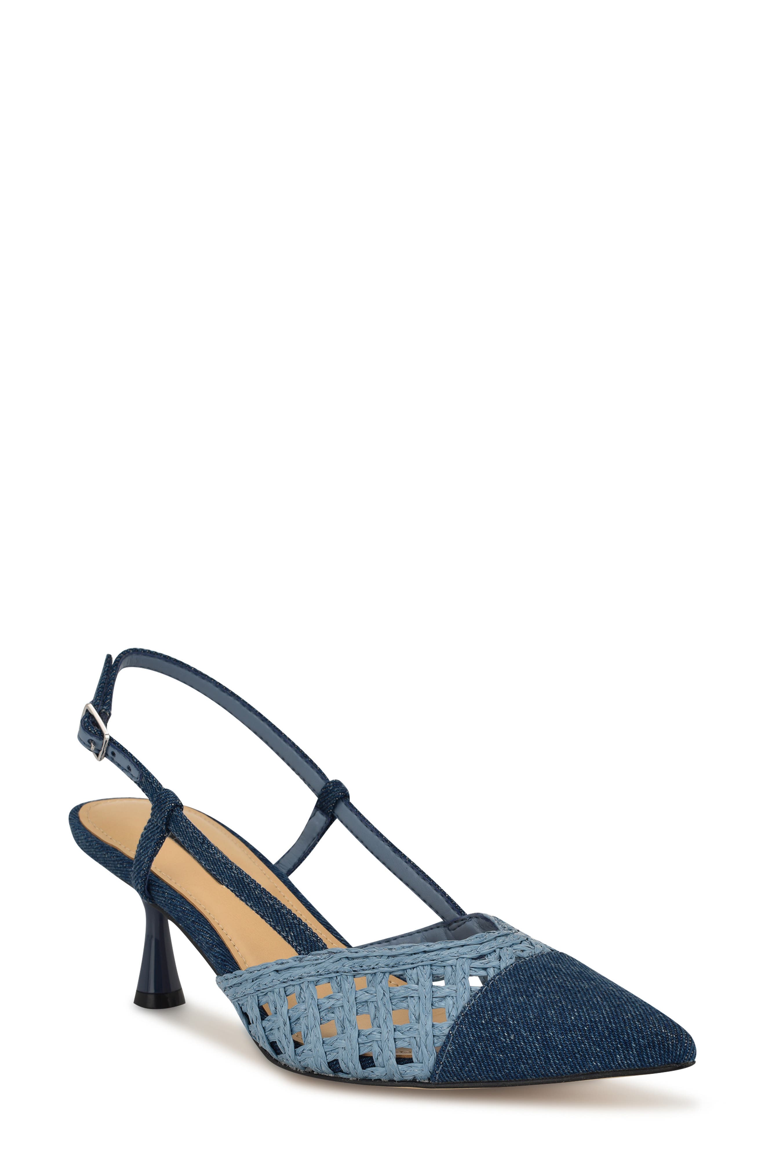 Nine West Railen Pointed Toe Slingback Pump, Main, color, 