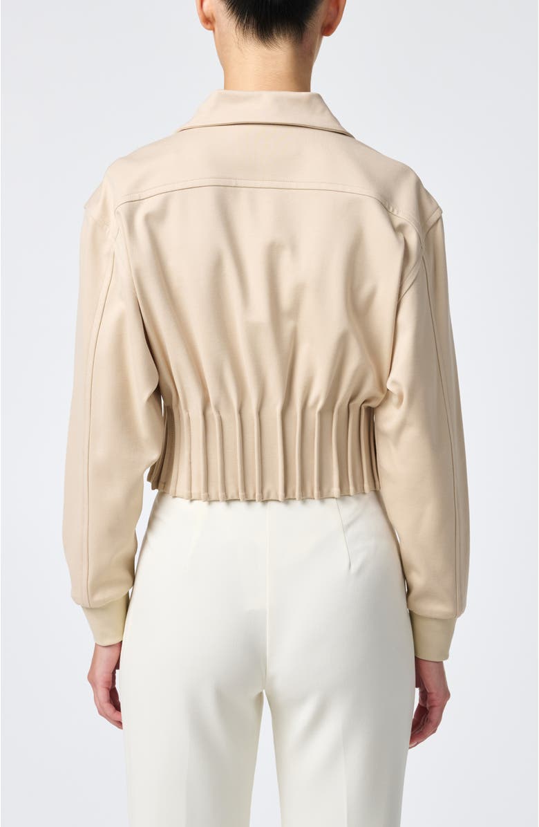 Trina Turk Outrun Cinched Waist Ponte Jacket, Alternate, color, Sahara Stone