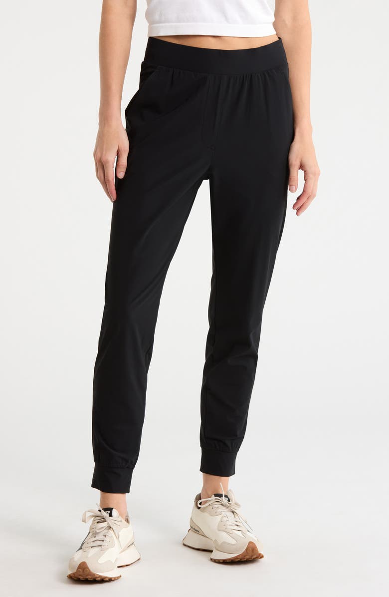 90 DEGREE BY REFLEX Warp Slim Fit Joggers, Main, color, Black