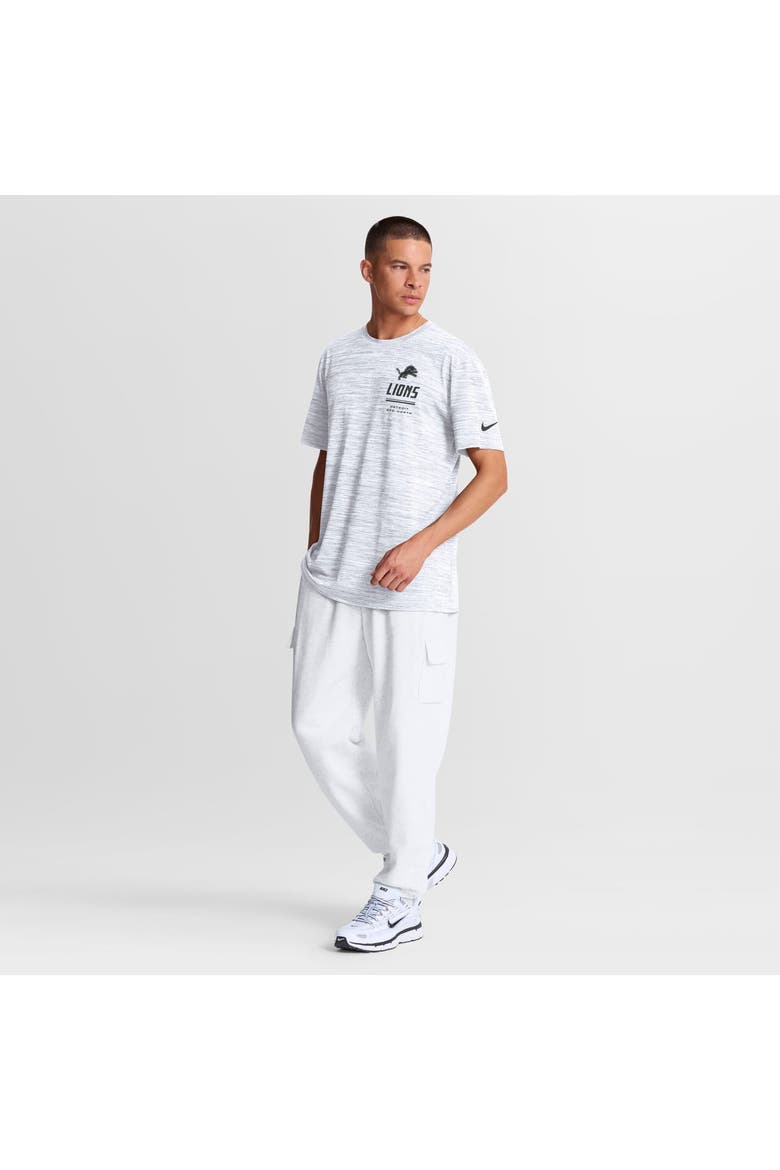 Men's Nike White Detroit Lions Sideline Double Covered Dri-FIT Velocity T-Shirt, Alternate, color, White