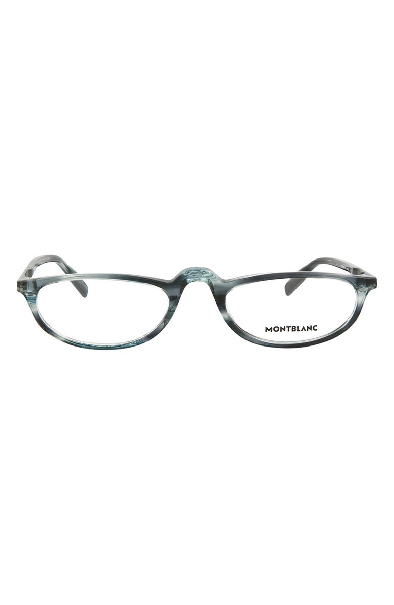 Montblanc 53mm Square Optical Glasses, Main, color, 