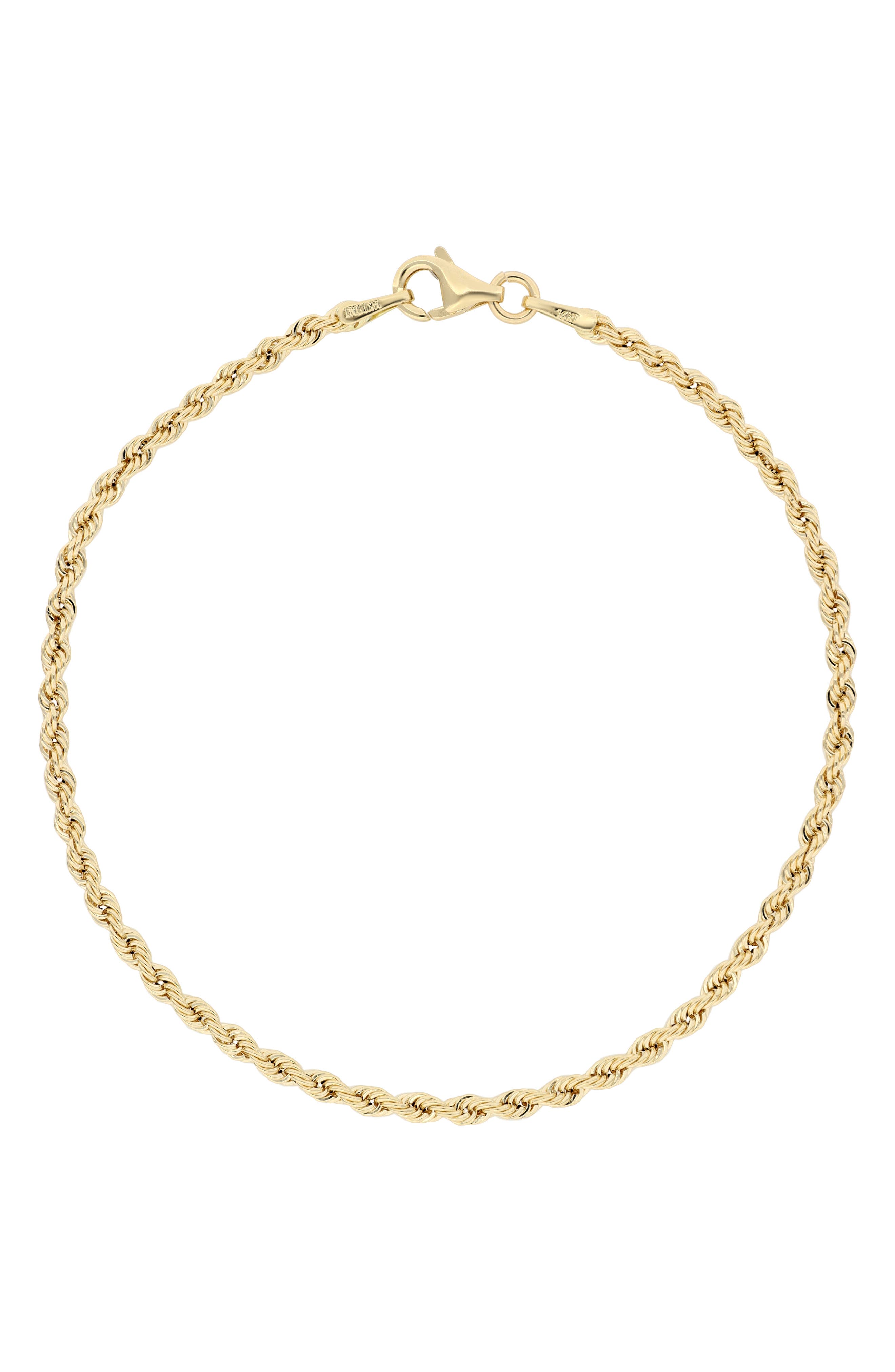 Bony Levy 14K Gold Rope Chain Bracelet