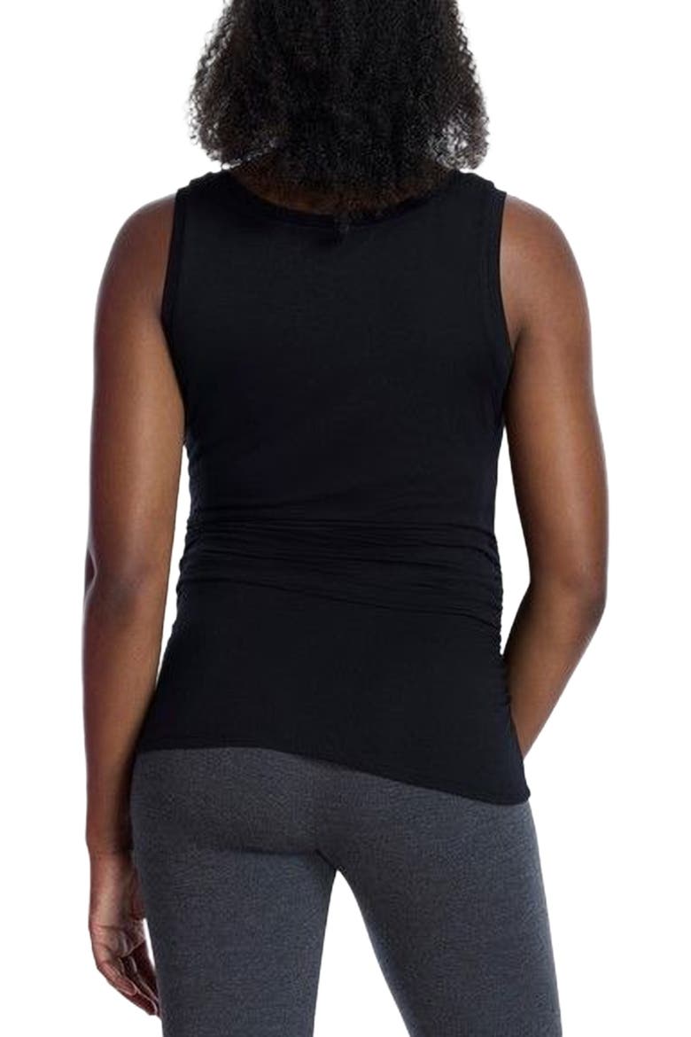 Scoop Neck Side-Ruched Maternity Tank Top - 2 Pack, Alternate, color, Black & Grey