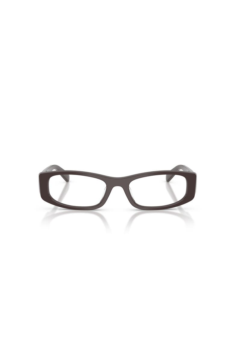 51mm Rectangle optical glasses, Alternate, color, Brown
