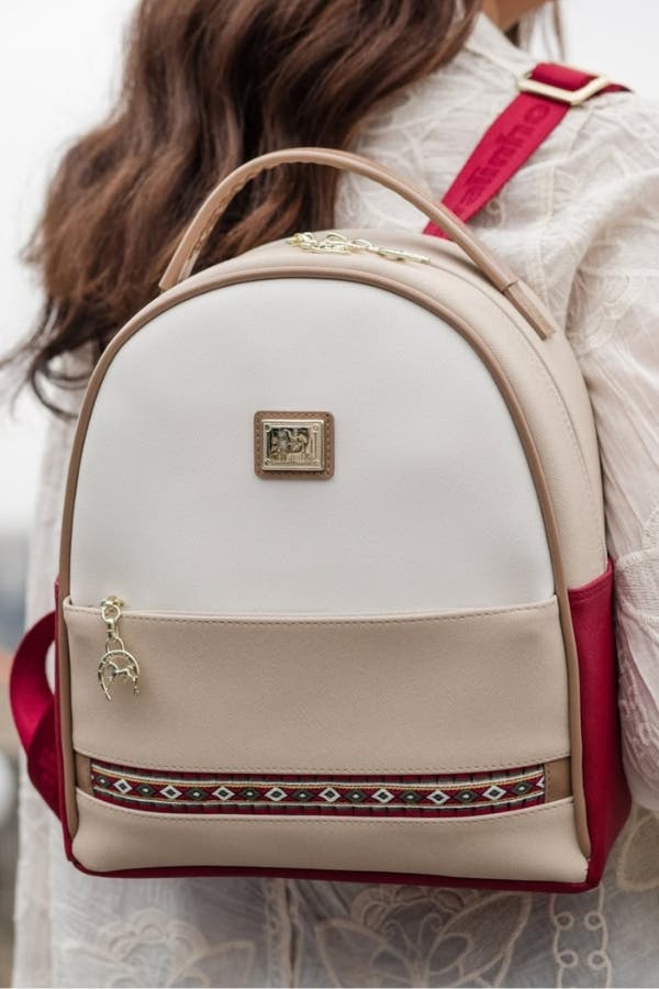 Twist 207 Backpack, Alternate, color, Red / White / Beige