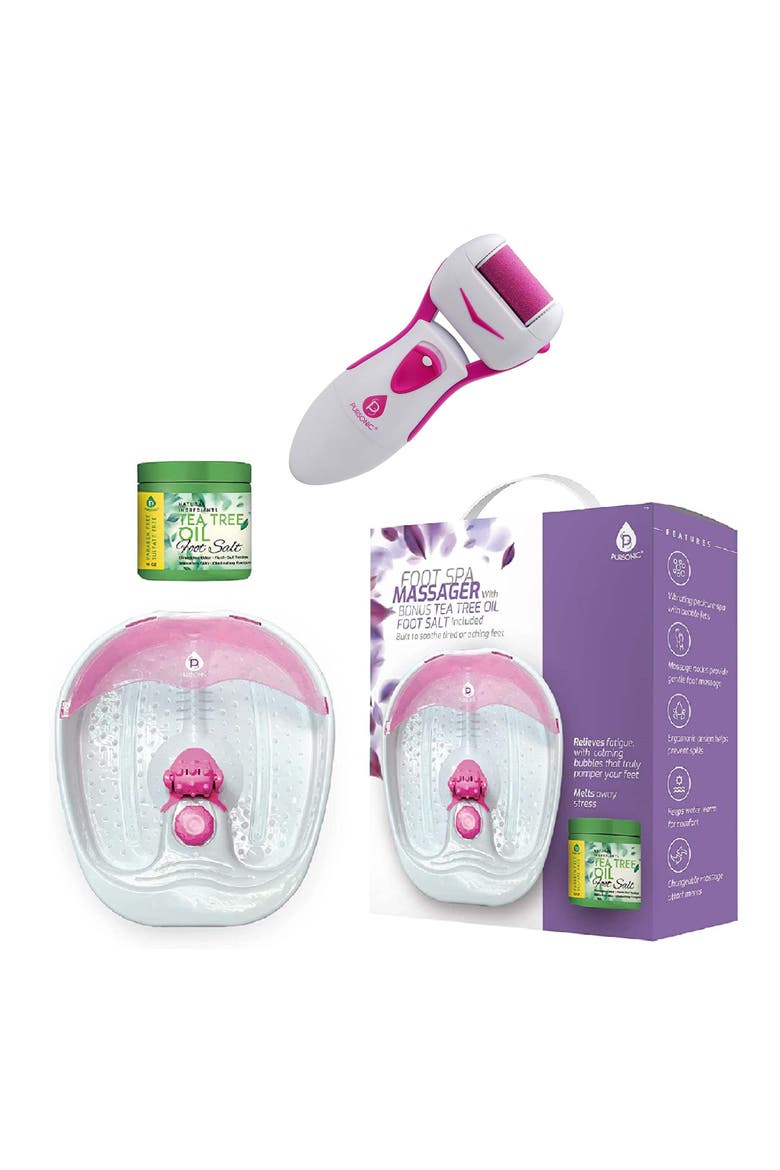 Foot Spa, Callus Remover & Foot Smoother, Main, color, Pink