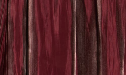 Nordstrom Rack Shiny Gathered Midi Skirt In Burgundy