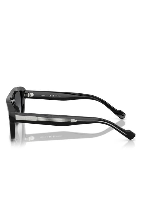 Vogue 53mm Polarized Irregular Sunglasses In Black