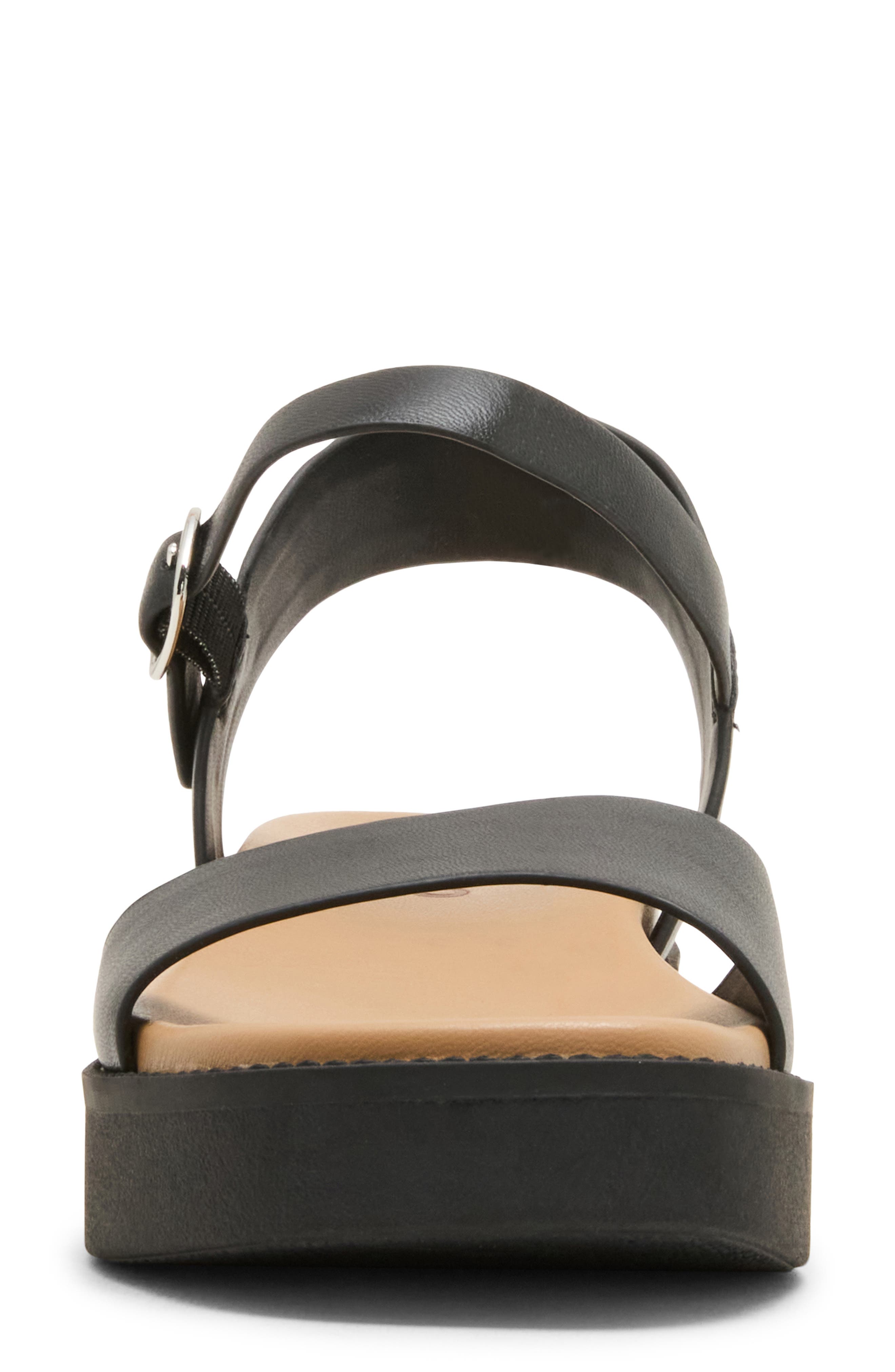 Blondo Roswell Water Resistant Platform Sandal, Alternate, color, Black Leather