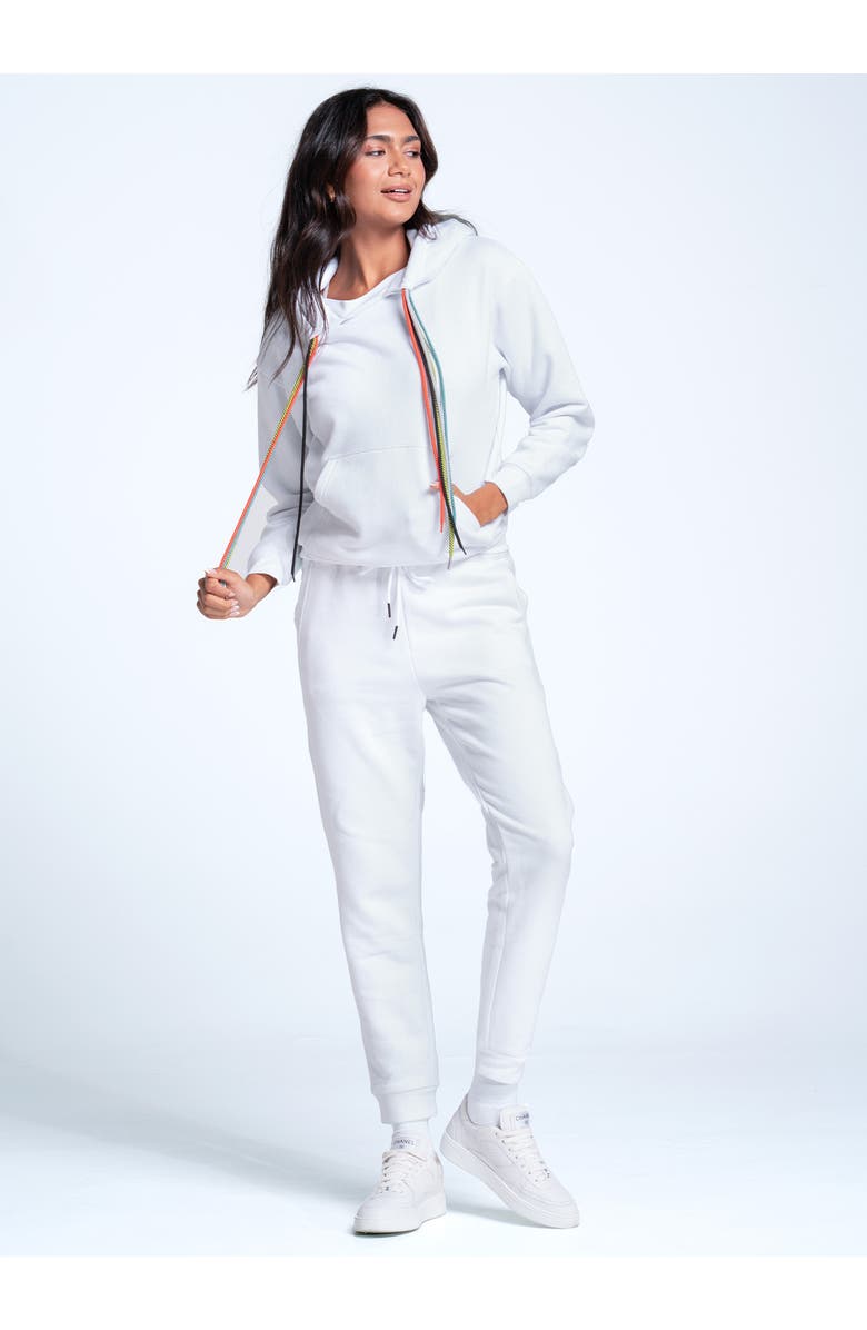 Lucky in Love Chroma Cord Hoodie, Alternate, color, White