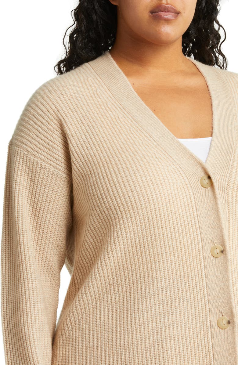 Vince Cashmere & Wool Shaker Rib Cardigan, Alternate, color, 