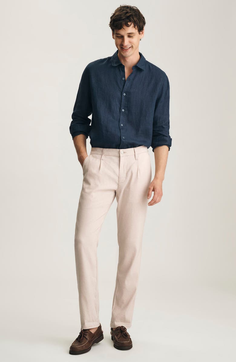 Mavi Jeans Will Pleated Linen Blend Pants, Alternate, color,