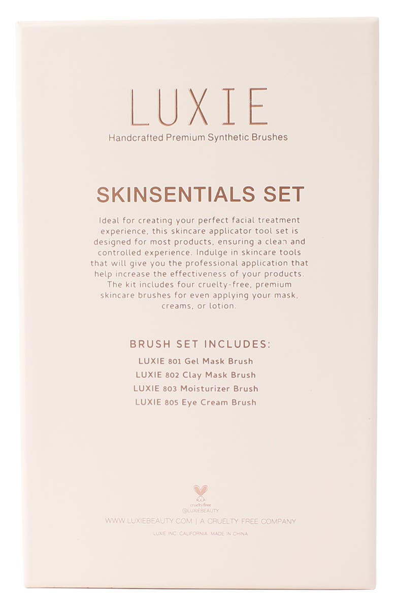 Luxie Skinsentials Skin Care Brush Set, Alternate, color,