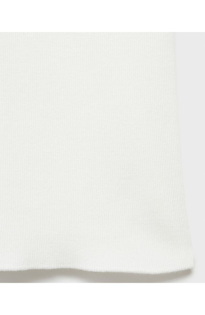 MANGO Short Sleeve Cotton Blend Sweater, Alternate, color, White