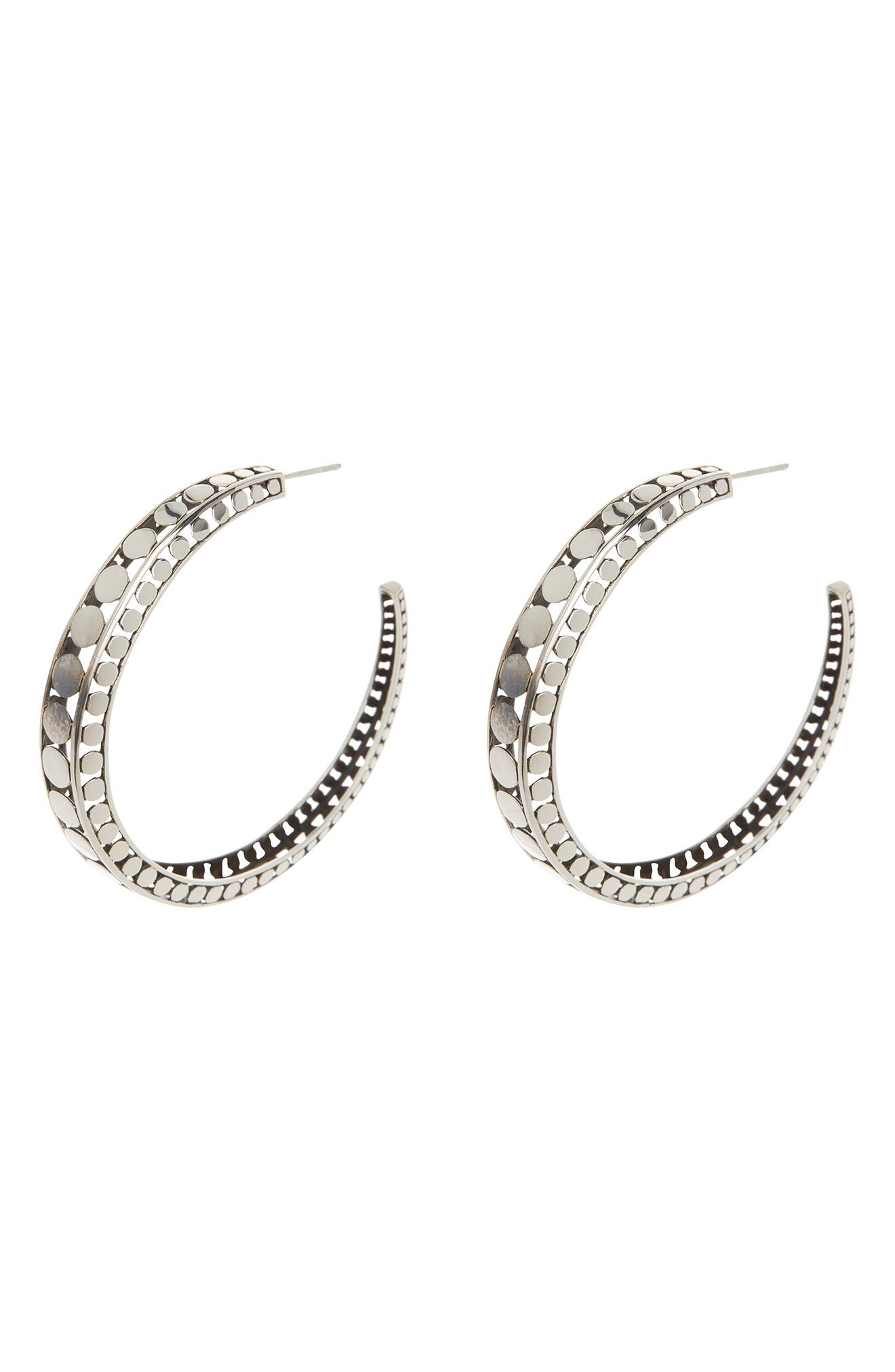 John Hardy Sterling Silver Dot Hoop Earrings