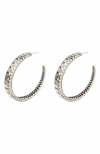 John Hardy Sterling Silver Dot Hoop Earrings