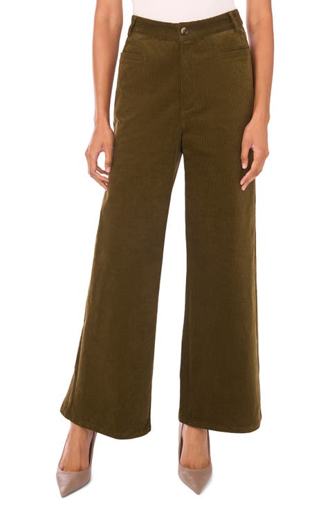 High Waist Wide Leg Corduroy Pants