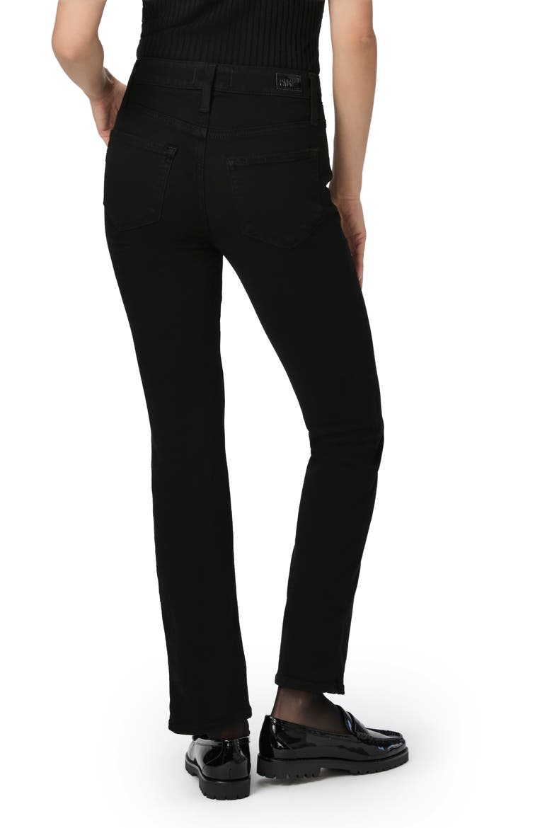 Cindy High Waist Ankle Straight Leg Jeans, Alternate, color, BLACK SHADOW