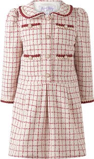 Rachel Riley Check Tweed Dress