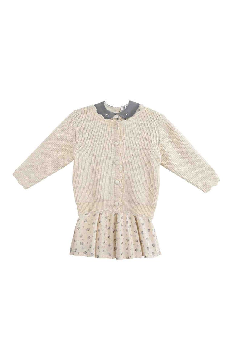 Sweet Cactus Bloom Dress Set, Main, color, Beige