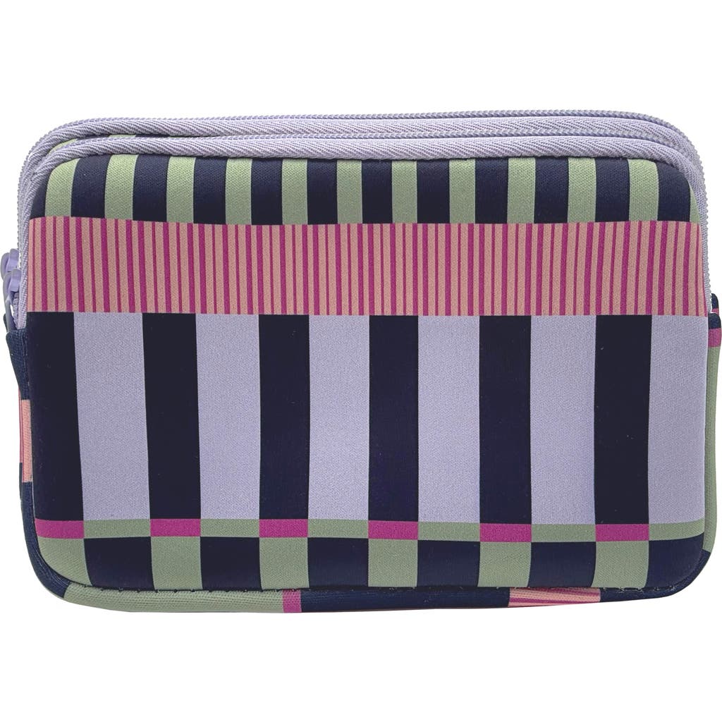 Mytagalongs Double Zip Easy View Pouch In Blue