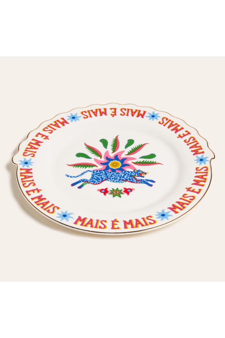 Porcelain Festa Viva Cake Plate 2 Pcs Set, Alternate, color, White