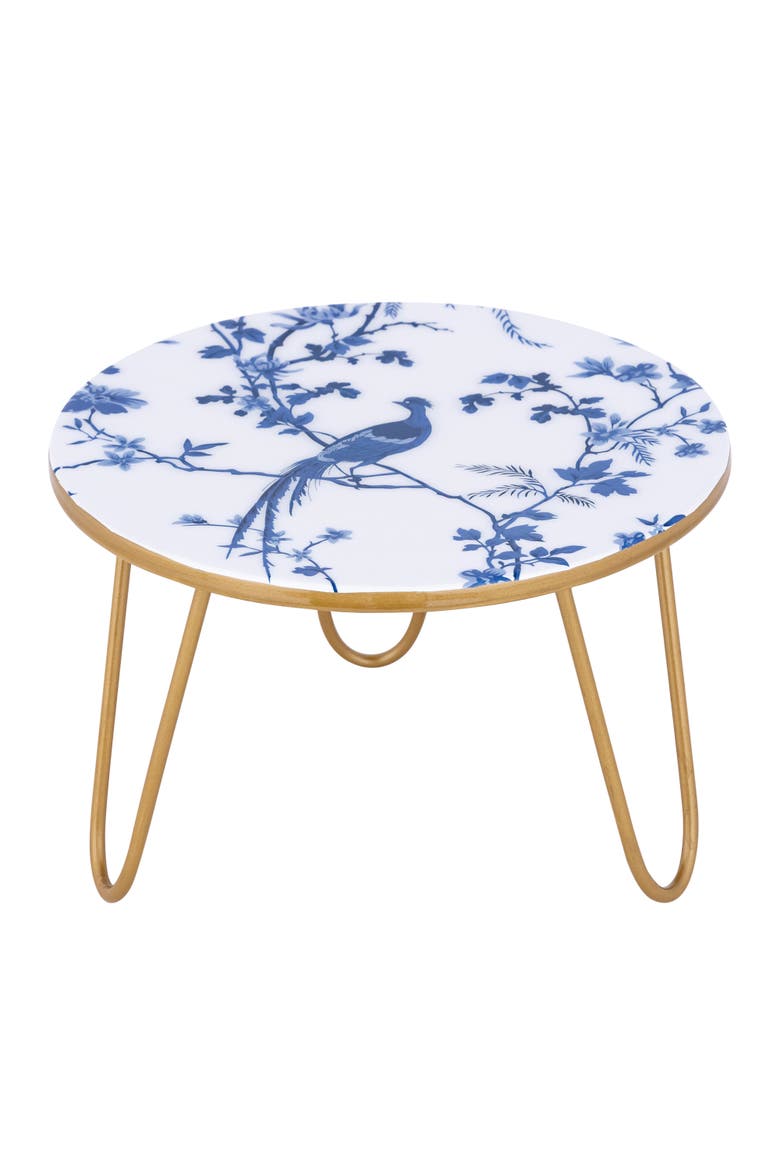 Chinoiserie Stand Elegant  with Floral Design,, Main, color, Blue