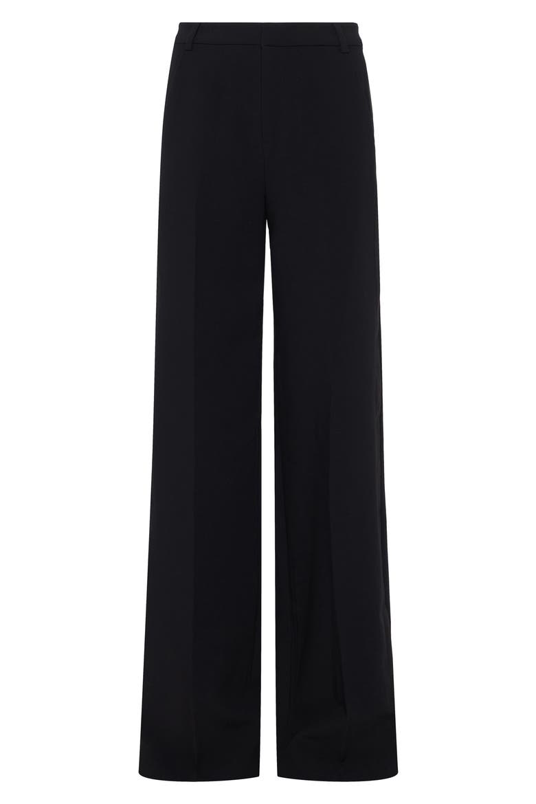 Livvy High Rise Tux Trousers, Alternate, color, BLACK
