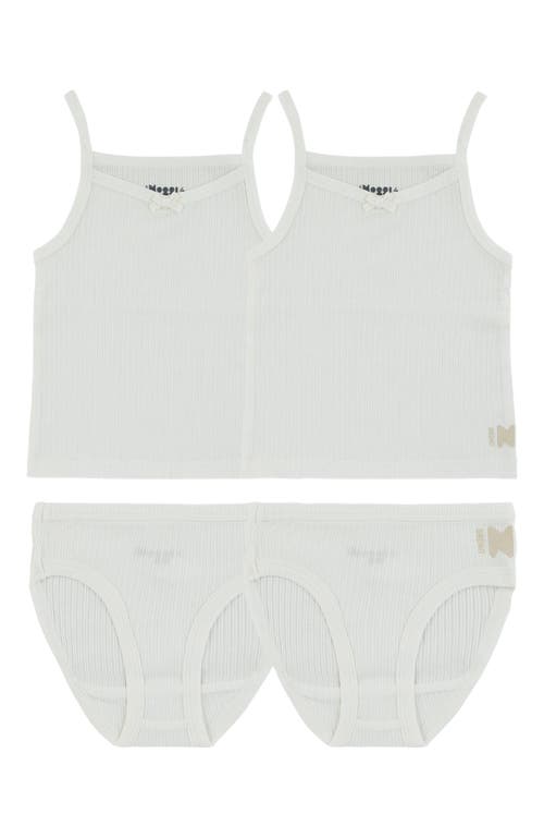 Noggiwear Ribbed Loungewear Set In Off-white