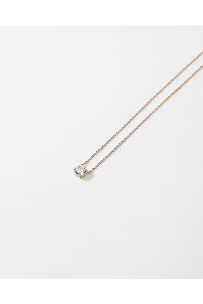 Camille Solitare Necklace, Main, color, Gold Vermeil