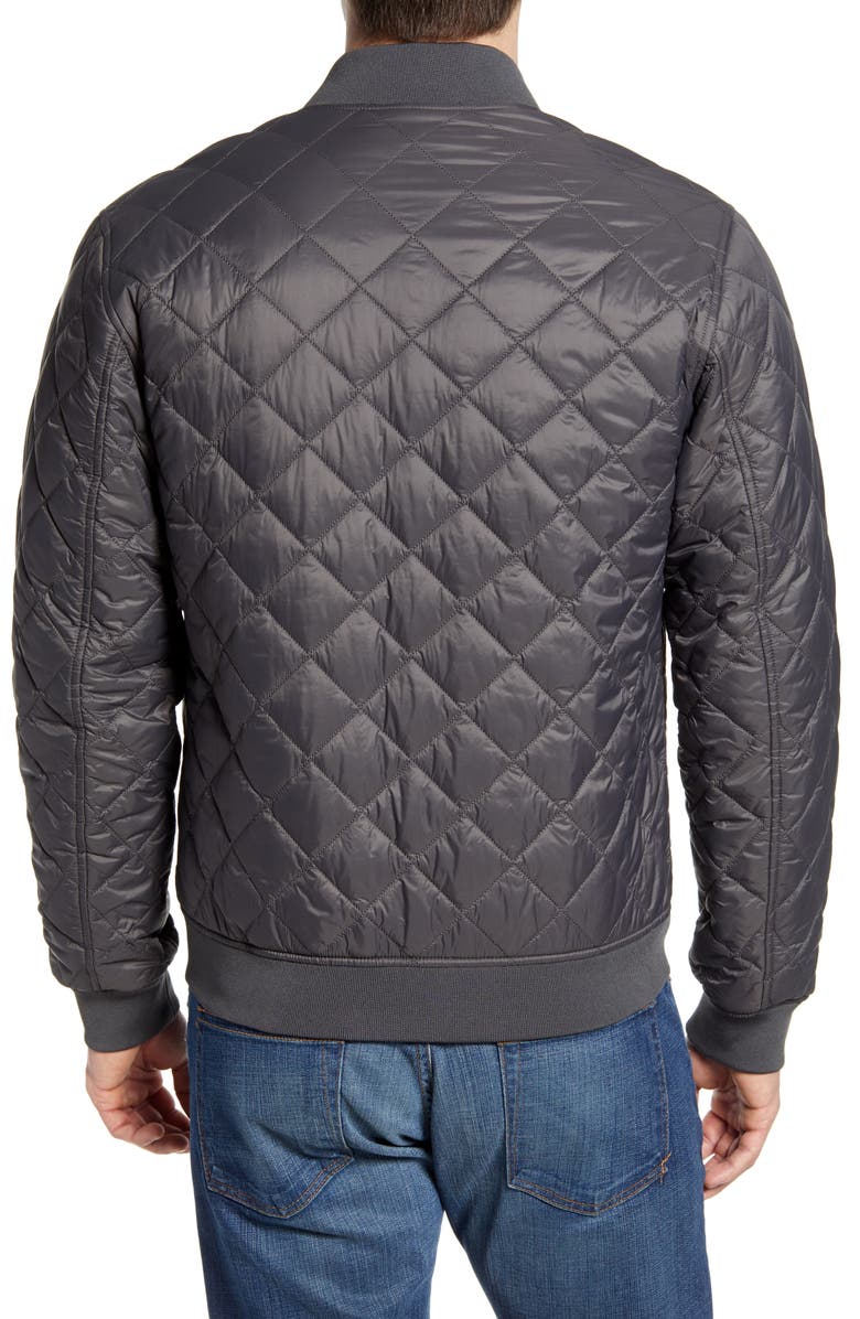 Barbour Gabble Quilted Nylon Bomber Jacket, Alternate, color,