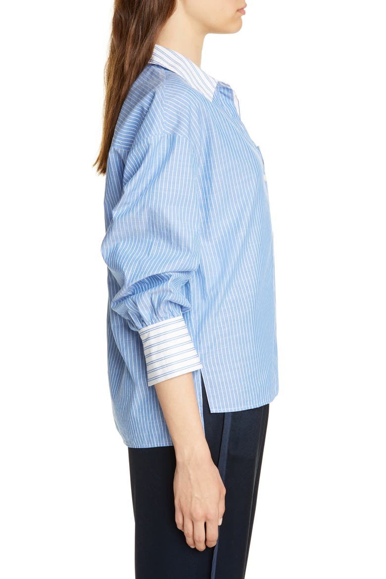 Drusilla Pinstripe Shirt, Alternate, color, FRENCH CHAMBRAY
