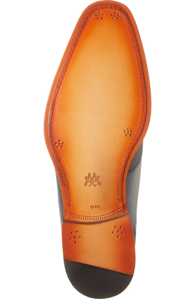 Mezlan Almagro Brogue Oxford, Alternate, color, Navy/ Pearl Grey