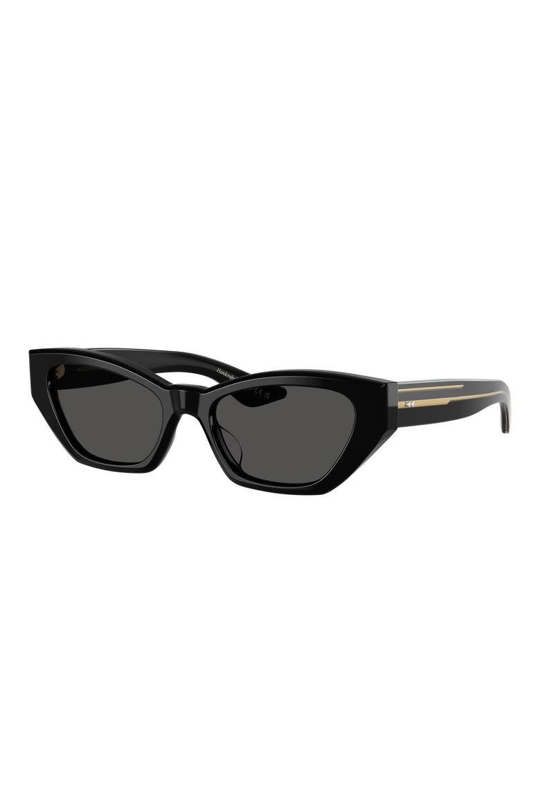 53mm Khaite Cat Eye Sunglasses, Alternate, color, BLACK / GREY