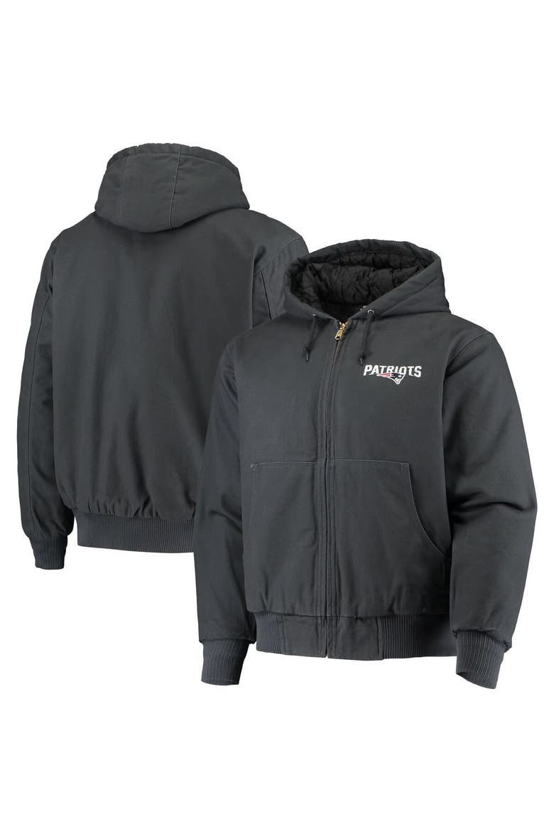 Men's Dunbrooke Navy New England Patriots Dakota Cotton Canvas Hooded Jacket, Main, color, Navy