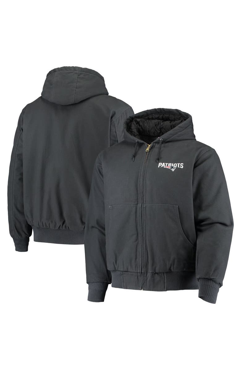DUNBROOKE Men's Dunbrooke Navy New England Patriots Dakota Cotton Canvas Hooded Jacket, Main, color,