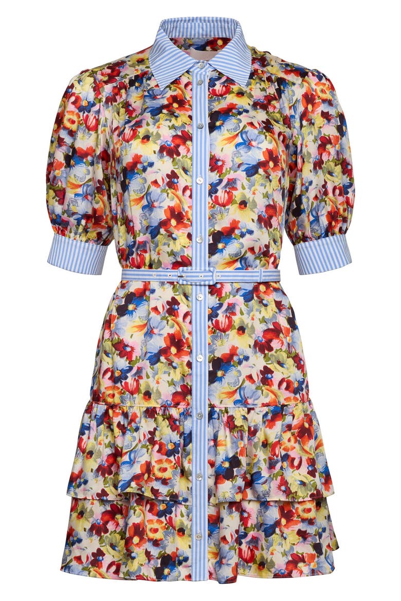 Wildflower Bunch Emry Shirtdress, Alternate, color, GARDENIA MULTI