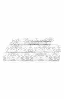 HOMESPUN Home Spun Premium Ultra Soft Soft Bouquet Pattern 4-Piece Bed Sheets Set