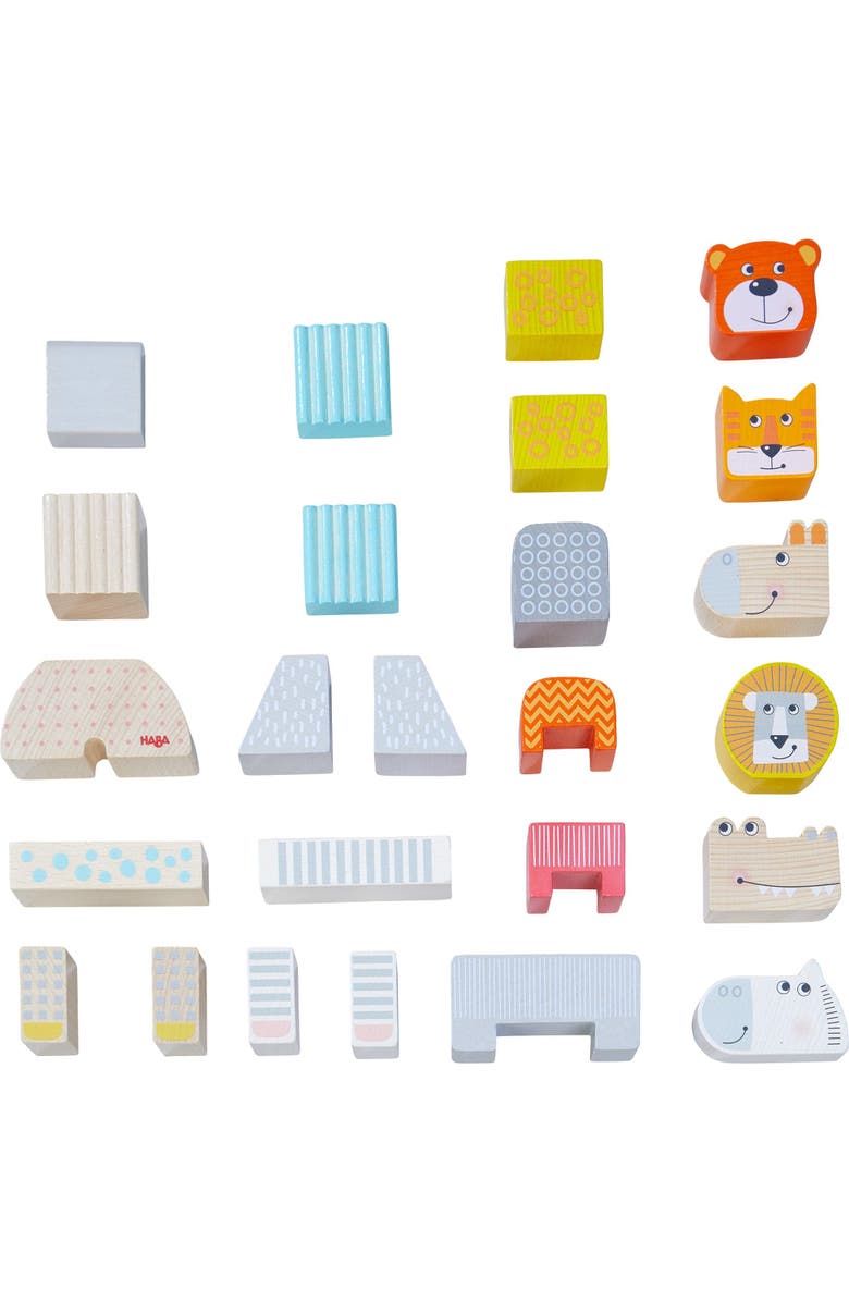 HABA Animal Parade Wooden Blocks - 25 Piece Set, Alternate, color, Multi
