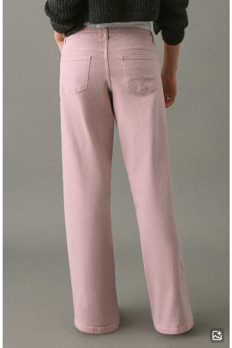 Stud Wide Leg Jeans, Alternate, color, PALE PINK